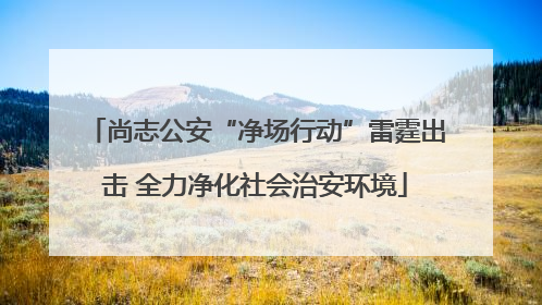 尚志公安“净场行动”雷霆出击 全力净化社会治安环境