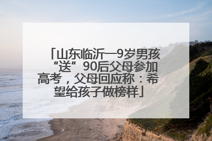山东临沂一9岁男孩“送”90后父母参加高考，父母回应称：希望给孩子做榜样