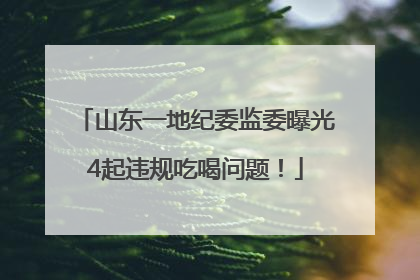 山东一地纪委监委曝光4起违规吃喝问题！