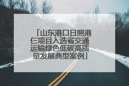 山东港口日照港仨项目入选省交通运输绿色低碳高质量发展典型案例