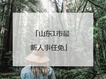 山东1市最新人事任免