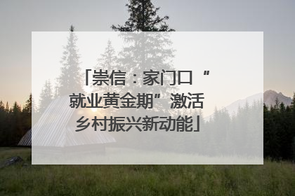 崇信：家门口“就业黄金期”激活乡村振兴新动能