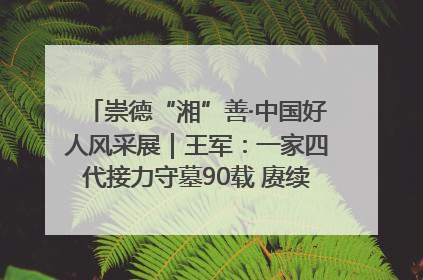 崇德“湘”善·中国好人风采展｜王军：一家四代接力守墓90载 赓续红色血脉践初心