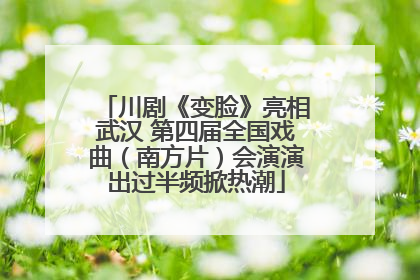 川剧《变脸》亮相武汉 第四届全国戏曲（南方片）会演演出过半频掀热潮