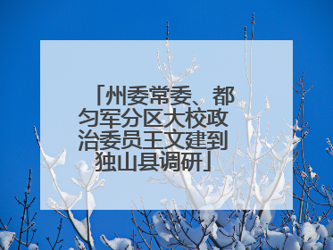 州委常委、都匀军分区大校政治委员王文建到独山县调研
