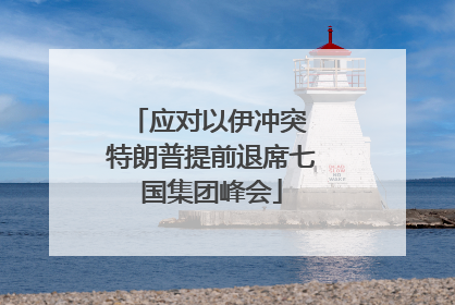 应对以伊冲突 特朗普提前退席七国集团峰会