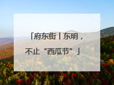 府东街丨东明，不止“西瓜节”