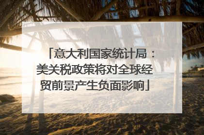 意大利国家统计局：美关税政策将对全球经贸前景产生负面影响