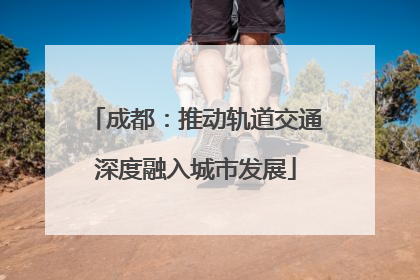 成都：推动轨道交通深度融入城市发展