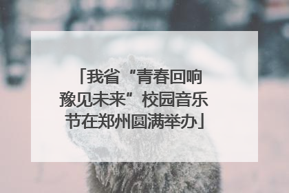 我省“青春回响 豫见未来”校园音乐节在郑州圆满举办