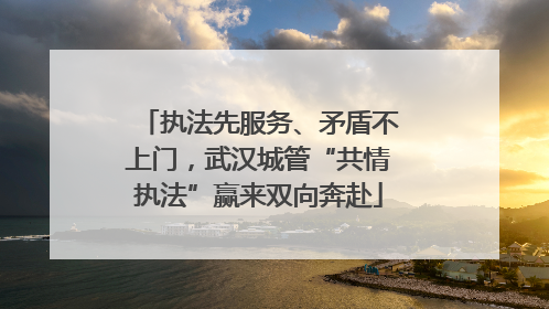 执法先服务、矛盾不上门，武汉城管“共情执法”赢来双向奔赴
