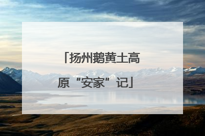 扬州鹅黄土高原“安家”记