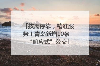 按需停靠，精准服务！青岛新增10条“响应式”公交