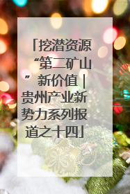 挖潜资源“第二矿山”新价值｜贵州产业新势力系列报道之十四