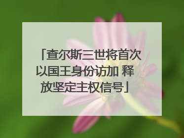 查尔斯三世将首次以国王身份访加 释放坚定主权信号
