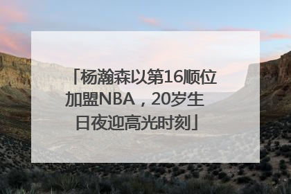 杨瀚森以第16顺位加盟NBA，20岁生日夜迎高光时刻