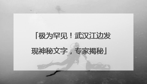 极为罕见！武汉江边发现神秘文字，专家揭秘