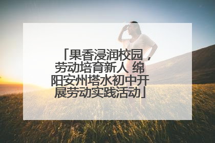 果香浸润校园，劳动培育新人 绵阳安州塔水初中开展劳动实践活动