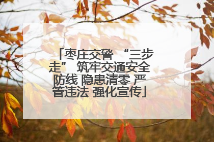 枣庄交警 “三步走” 筑牢交通安全防线 隐患清零 严管违法 强化宣传