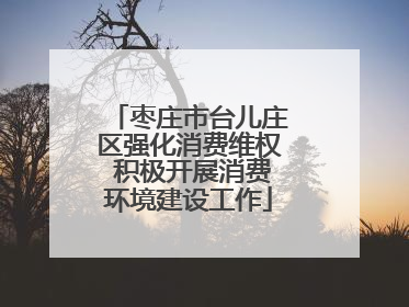 枣庄市台儿庄区强化消费维权 积极开展消费环境建设工作
