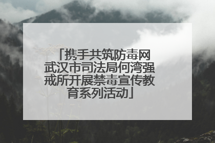 携手共筑防毒网 武汉市司法局何湾强戒所开展禁毒宣传教育系列活动
