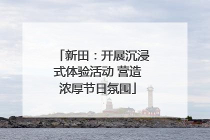 新田：开展沉浸式体验活动 营造浓厚节日氛围