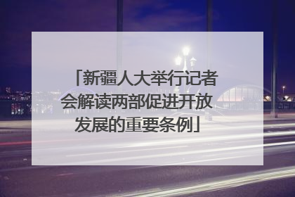 新疆人大举行记者会解读两部促进开放发展的重要条例