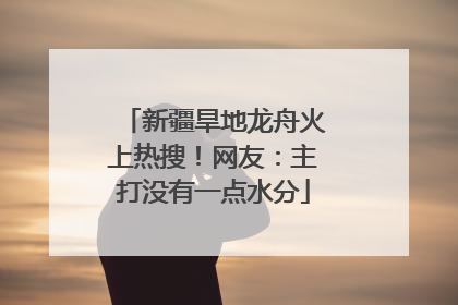 新疆旱地龙舟火上热搜！网友：主打没有一点水分