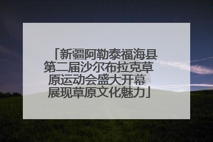 新疆阿勒泰福海县第二届沙尔布拉克草原运动会盛大开幕 展现草原文化魅力