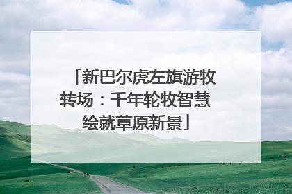 新巴尔虎左旗游牧转场：千年轮牧智慧绘就草原新景