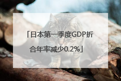 日本第一季度GDP折合年率减少0.2%