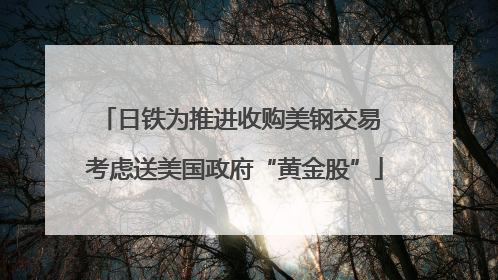 日铁为推进收购美钢交易 考虑送美国政府“黄金股”