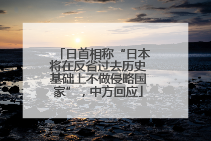 日首相称“日本将在反省过去历史基础上不做侵略国家”，中方回应