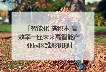 智能化 搭积木 高效率一座未来高智能产业园区雏形初现