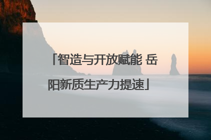 智造与开放赋能 岳阳新质生产力提速