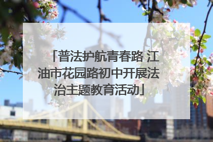普法护航青春路 江油市花园路初中开展法治主题教育活动