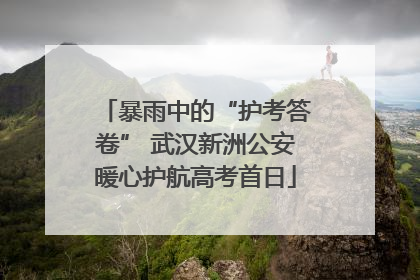 暴雨中的“护考答卷” 武汉新洲公安暖心护航高考首日