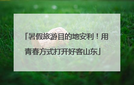 暑假旅游目的地安利！用青春方式打开好客山东