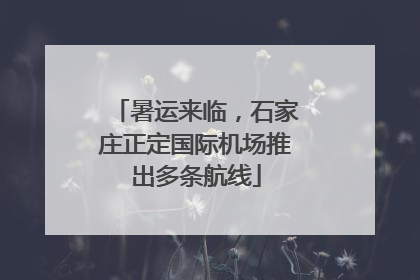 暑运来临，石家庄正定国际机场推出多条航线