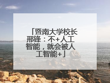 暨南大学校长邢锋：不+人工智能，就会被人工智能+