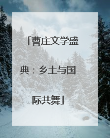 曹庄文学盛典：乡土与国际共舞