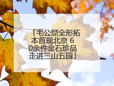 毛公鼎全形拓本首现北京 60余件金石珍品走进三山五园