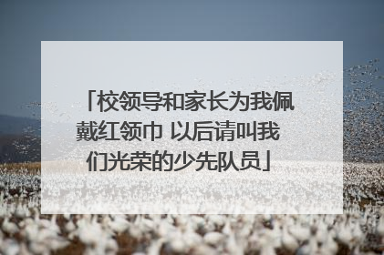 校领导和家长为我佩戴红领巾 以后请叫我们光荣的少先队员