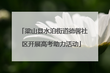 梁山县水泊街道德馨社区开展高考助力活动