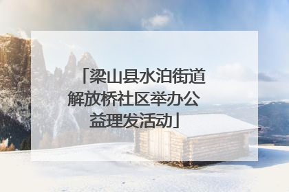 梁山县水泊街道解放桥社区举办公益理发活动