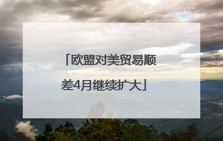 欧盟对美贸易顺差4月继续扩大