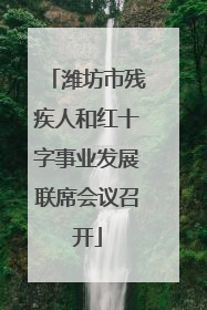 潍坊市残疾人和红十字事业发展联席会议召开