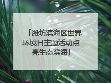 潍坊滨海区世界环境日主题活动点亮生态滨海