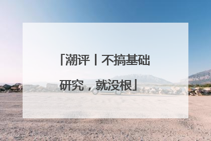 潮评丨不搞基础研究，就没根