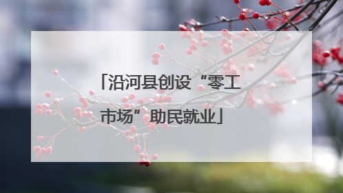 沿河县创设“零工市场”助民就业